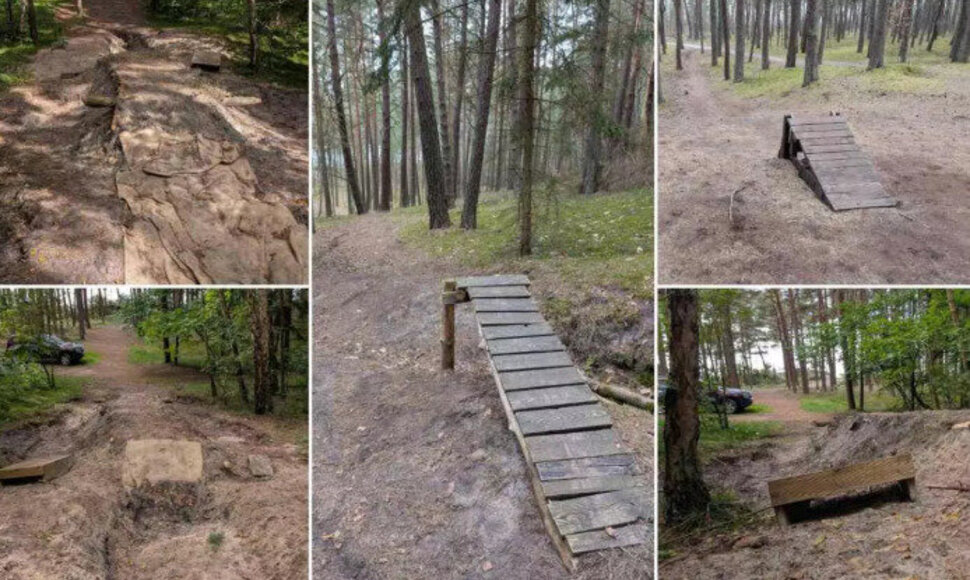Nelegaliai įrengtos rampos Pajūrio regininiame parke