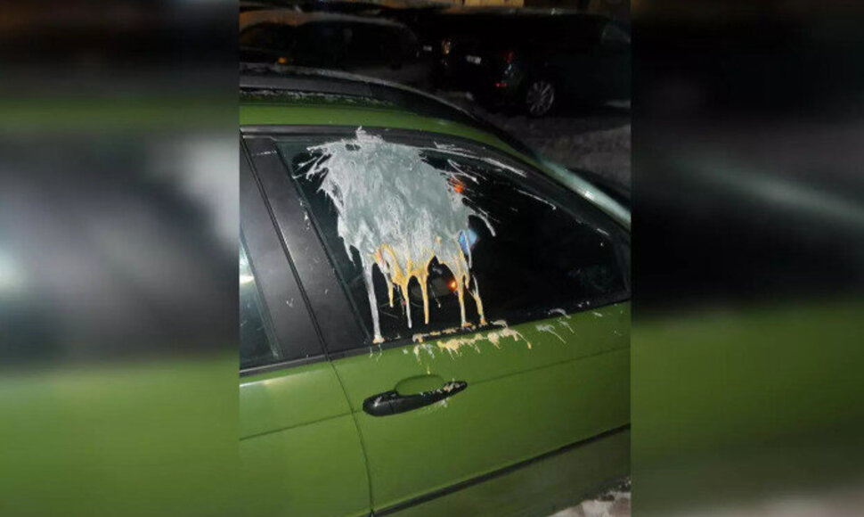 Apdergtas automobilis Klaipėdoje