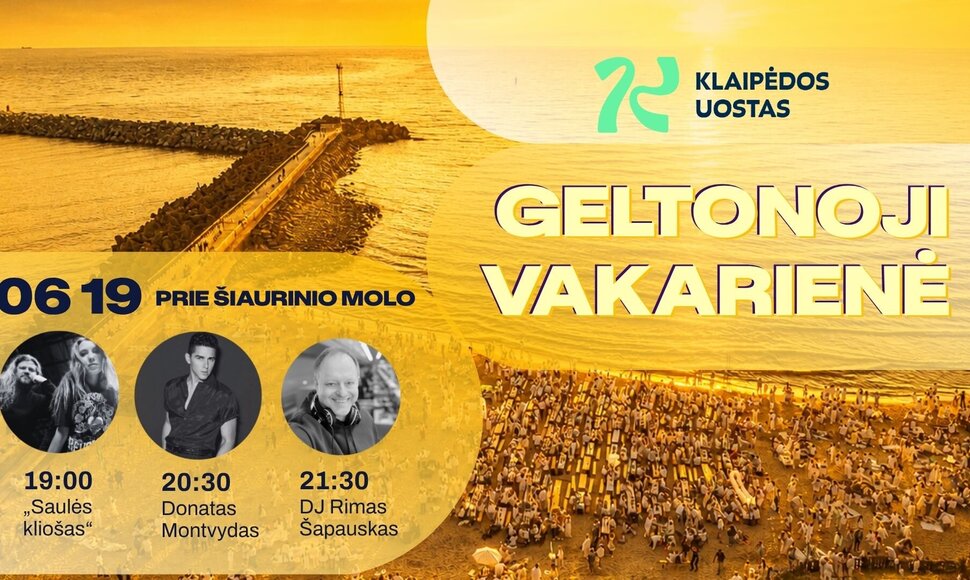 Geltonoji vakarienė kviečia vakarą praleisti Melnragėje, visai netoli molo.