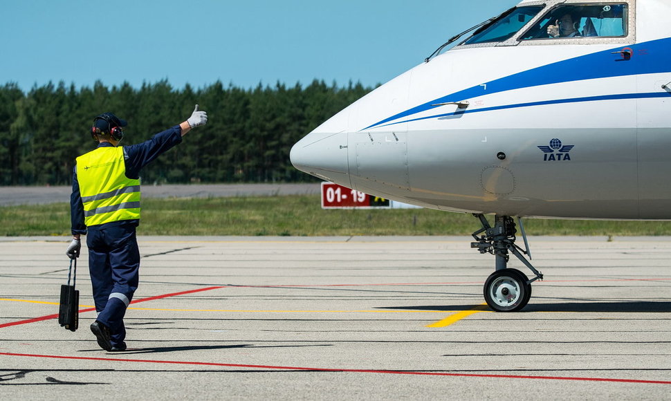 Pirmasis Belavia lėktuvas Palangos oro uoste(2)