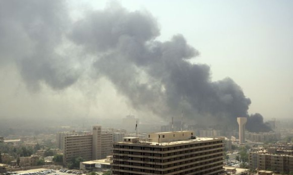 Galingi sprogimai sudrebino Bagdadą