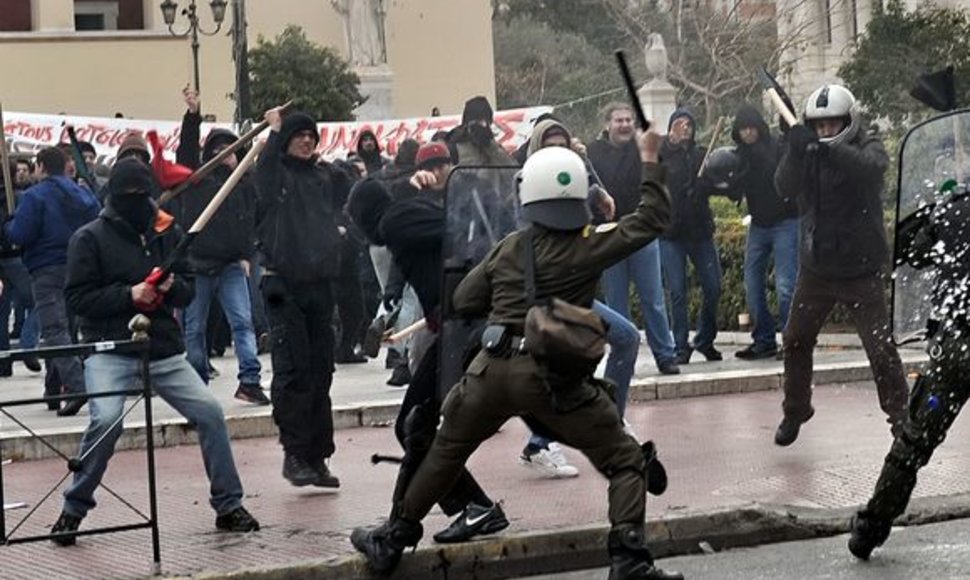 Masiniai protestai Graikijoje