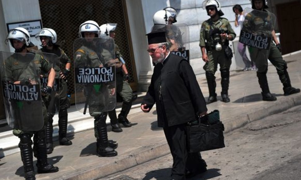 Graikijoje vyksta protestai