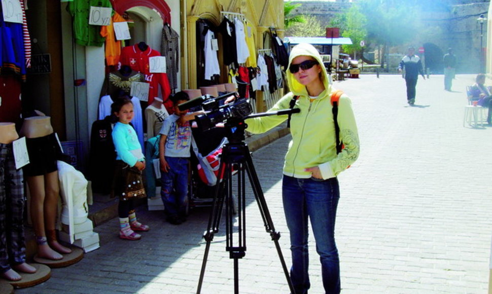 Foto naujienai: Rūta Mikelkevičiūtė šiapus filmavimo kameros 