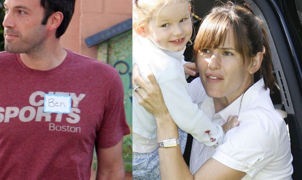 Foto naujienai: Benas Affleckas ir Jennifer Garner išsiblaškę tėvai