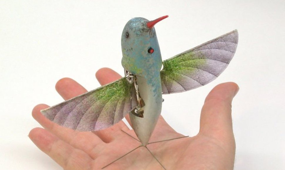 Paukštelis-robotas ne daug skiriasi nuo tikro kolibrio.