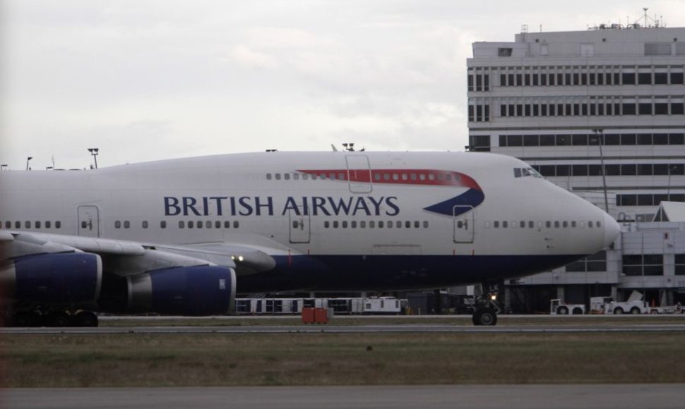 Didžiosios Britanijos skrydžių bendrovės lėktuvas