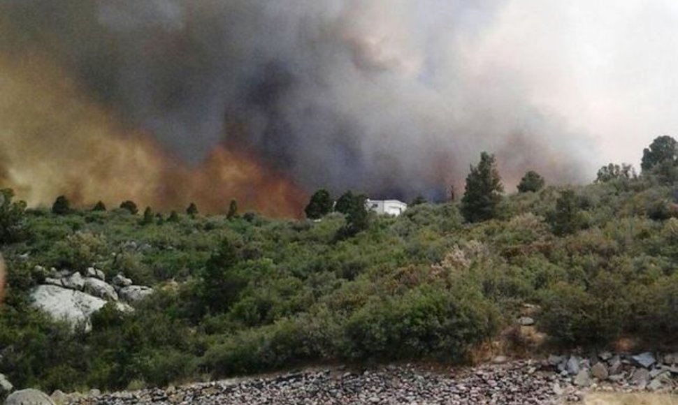 Miškų gaisrai Arizonoje plečiasi itin sparčiai.