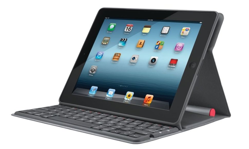 Apsauginis dėklas „Solar Keyboard Folio“, skirtas naujajam „iPad“.