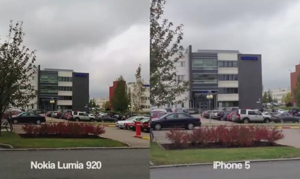 „Nokia Lumia 920“ ir „Apple iPhone 5“ filmavimo galimybių palyginimas. 