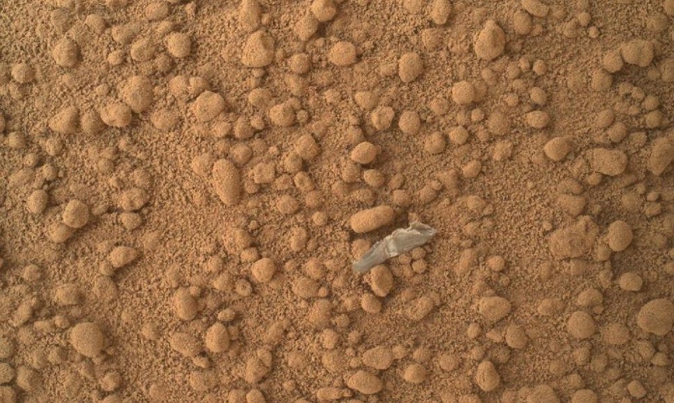 „Curiosity“ Marse rado leidimosi metu nuo jo atitrūkusį polietileno gabalėlį.