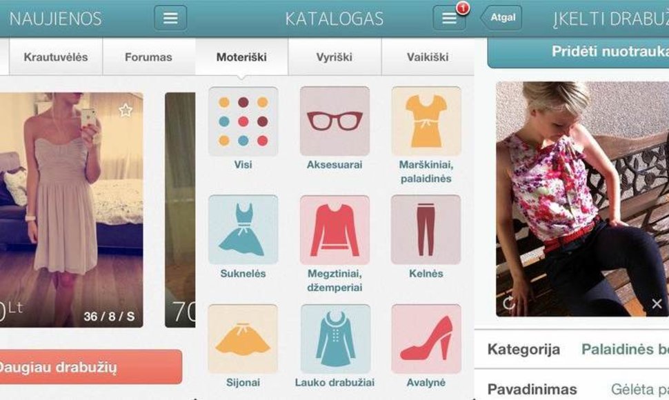 Mobilioji aplikacija „Mano drabužiai“