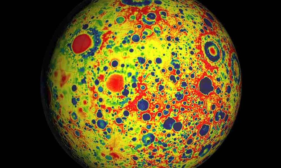 Mėnulio gravitacijos žemėlapis