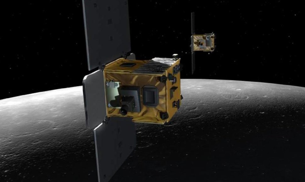 Misijos „Grail“ dvyniai palydovai „Ebb“ ir „Flow“, matavę Mėnulio trauką