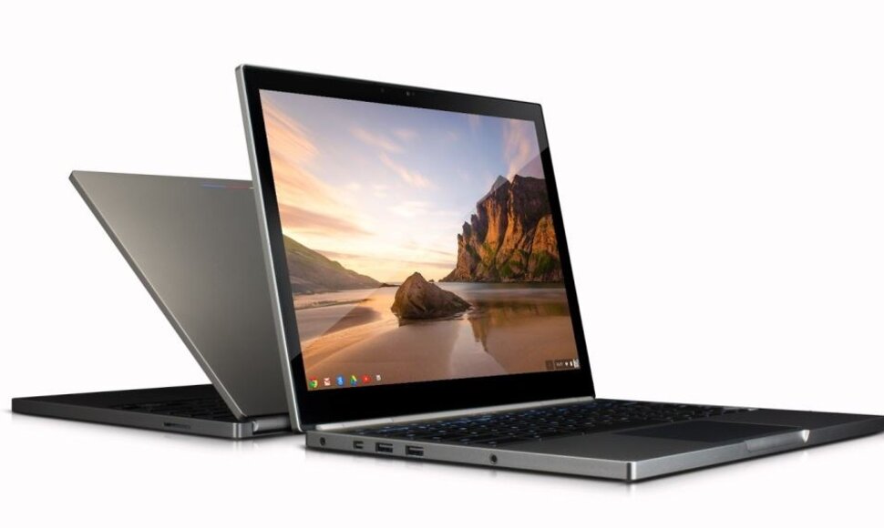 &bdquo;Google&ldquo; ne&scaron;iojamasis kompiuteris su lietimui jautriu ekranu &bdquo;Chromebook Pixel&ldquo;.