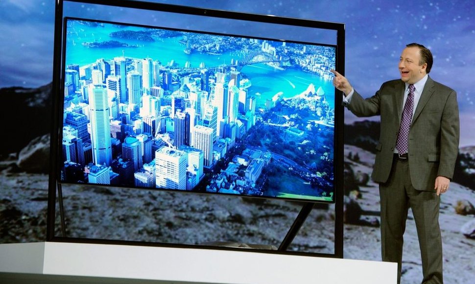 Televizorius „Samsung 85S9“ buvo pristatytas parodoje „CES 2013“