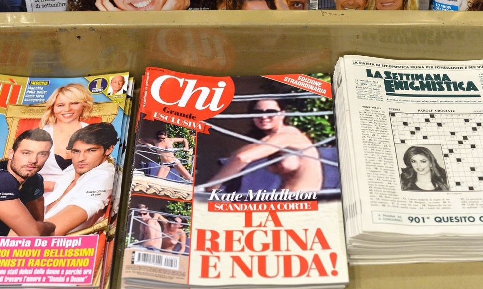 Italijos paskalų žurnalas „Chi“ irgi išspausdino skandalingąsias Catherine nuotraukas