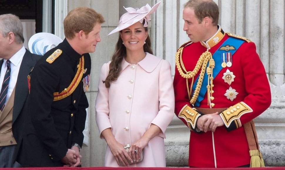 Princas Harry, hercogienė Catherine ir princas Williamas