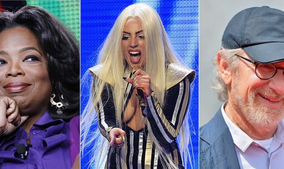 Oprah Winfrey, Lady Gaga, Stevenas Spielbergas