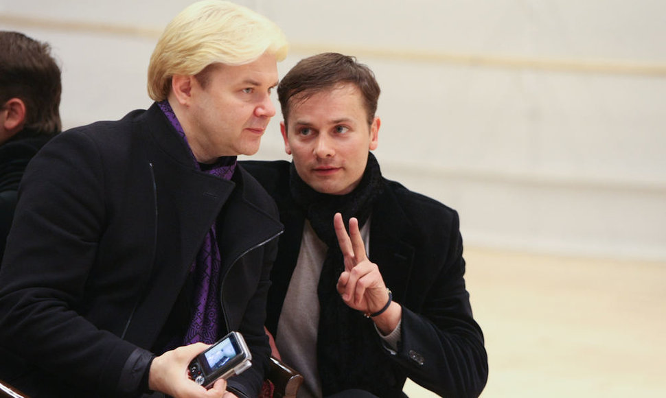 Maskvos didžiojo teatro baletmeisteris Andris Liepa ir Nerijus Juška