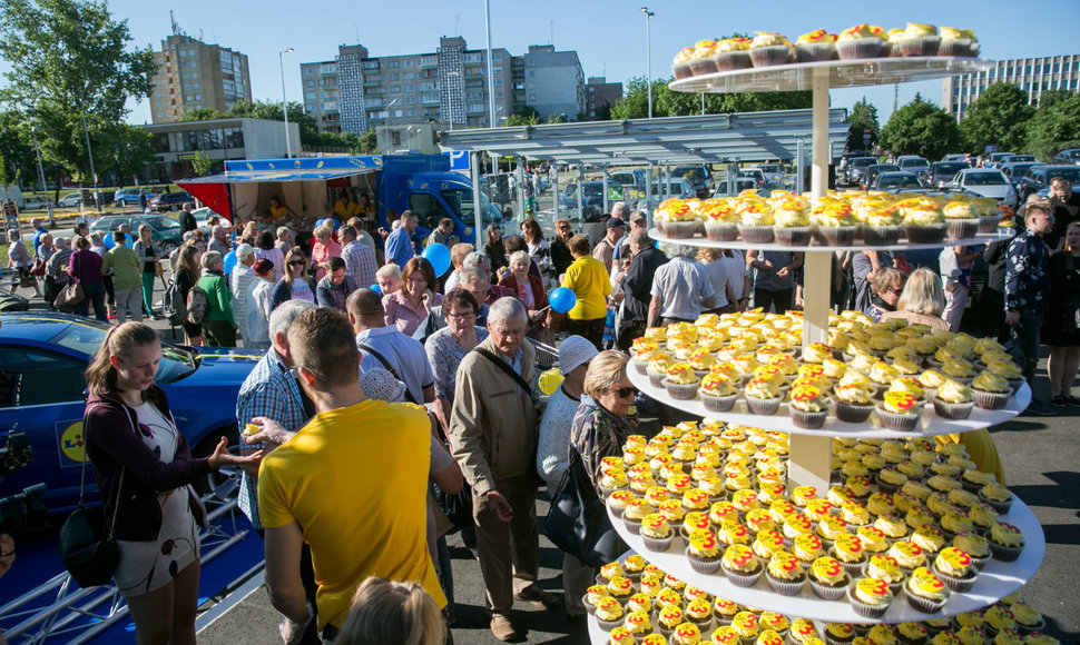 „Lidl“ parduotuvės atidarymo akimirka