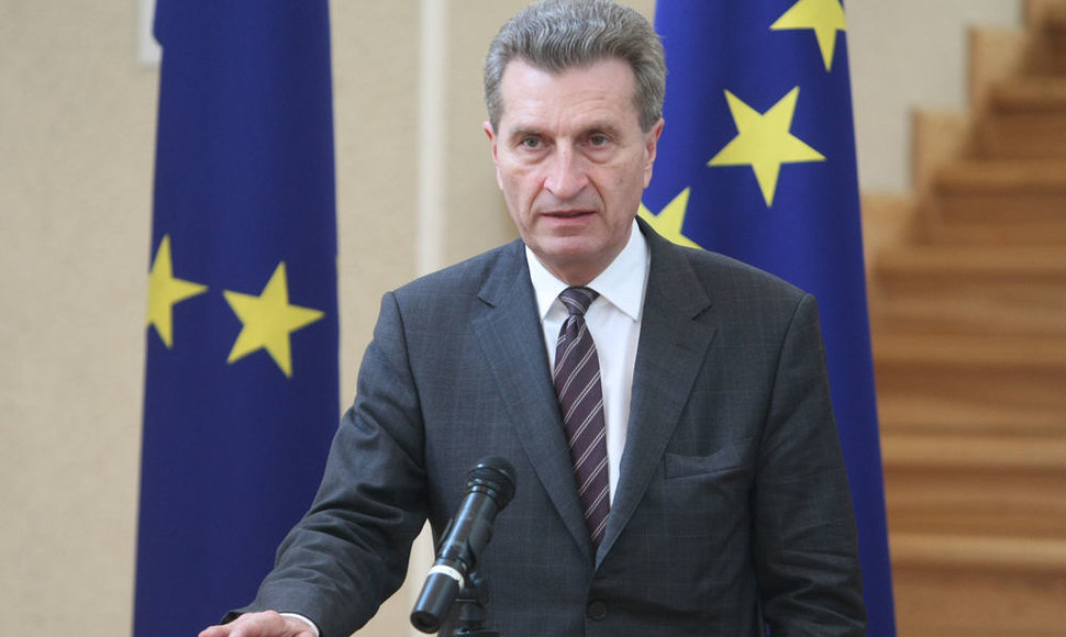Europos Komisijos energetikos komisaras Giuntheris Oettingeris