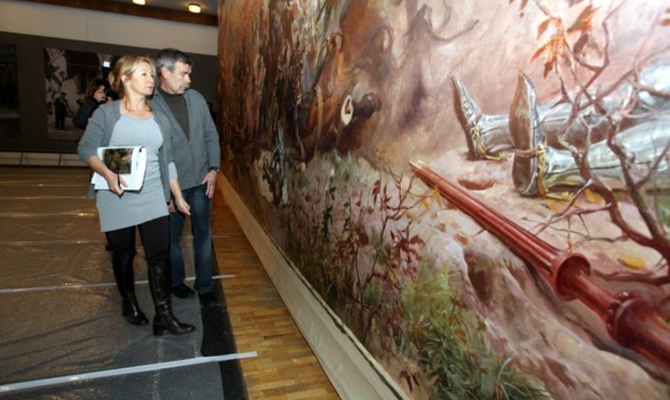Didžiausias Lietuvoje rodomas paveikslas  „Žalgirio mūšis“