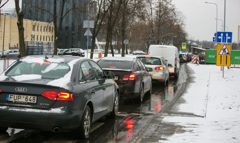 Transporto spūstys Vilniuje