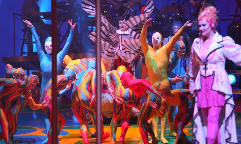  „Cirque du Soleil“ pasirodymo Vilniuje akimirka