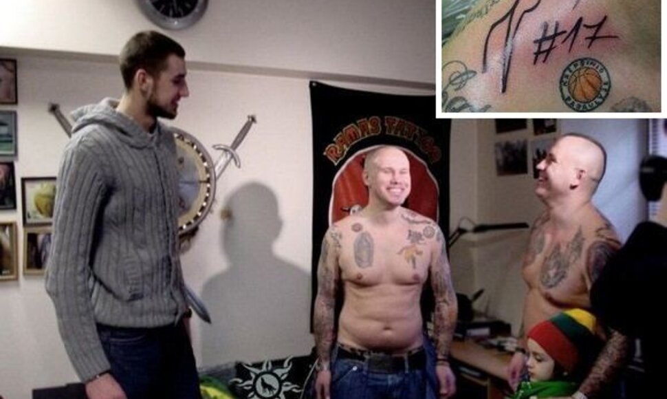 Brolių i&scaron; Latvijos Naurio ir Normunds nugaras papuo&scaron;ė krep&scaron;ininko Jono Valančiūno para&scaron;as