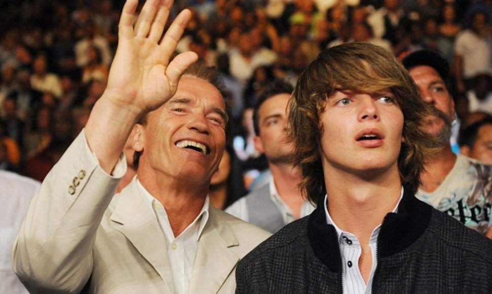 Arnoldas Schwarzeneggeris su sūnumi Patricku 