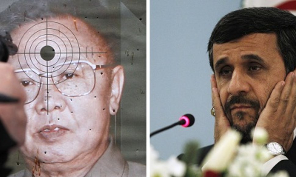 Šiaurės Korėjos lyderis Kim Jong-ilas ir Irano lyderis Mahmoudas Ahmadinejadas