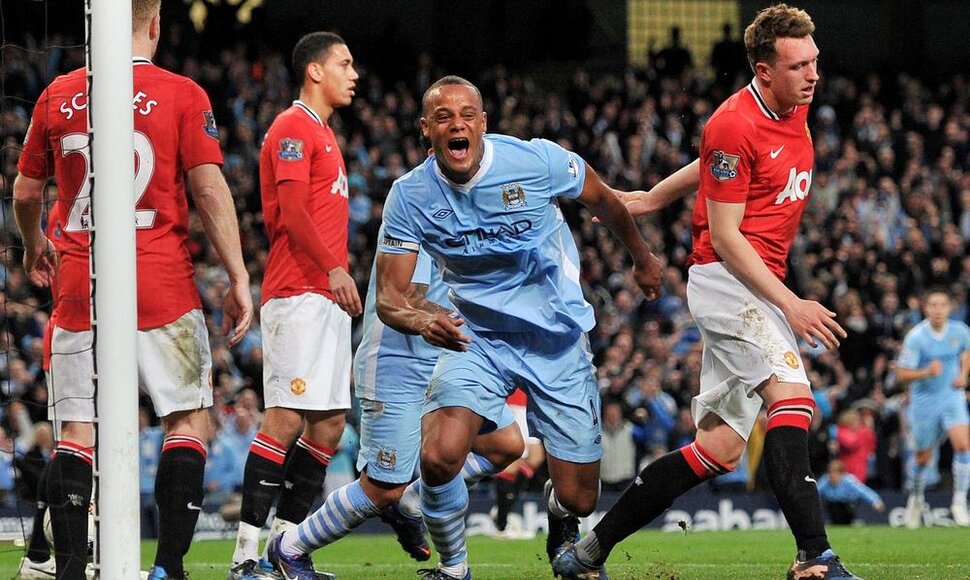 Vincento Kompany džiaugsmas po įvarčio.