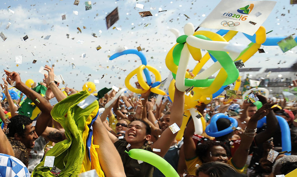 Brazilų džiaugsmas, nusprendus, kad 2016-aisiais olimpinės žaidynės vyks Rio de Žaneire.