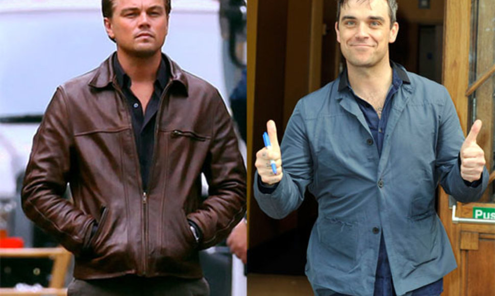Leonardo DiCaprio ir Robbie Williamsas