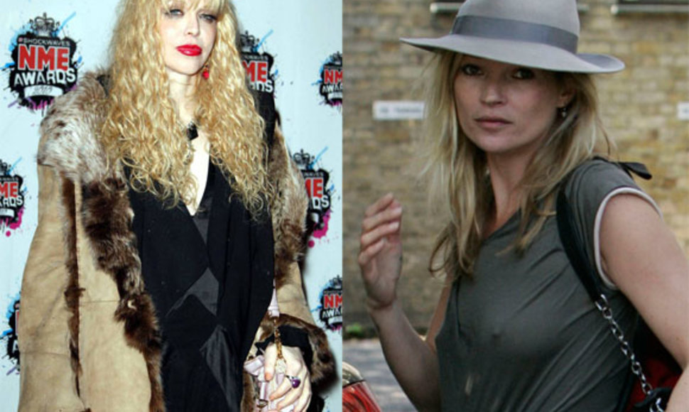 Courtney Love ir Kate Moss 