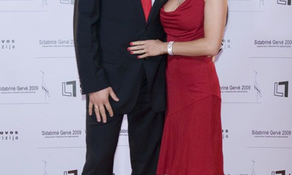 Kristupas Krivickas su žmona Jurgita