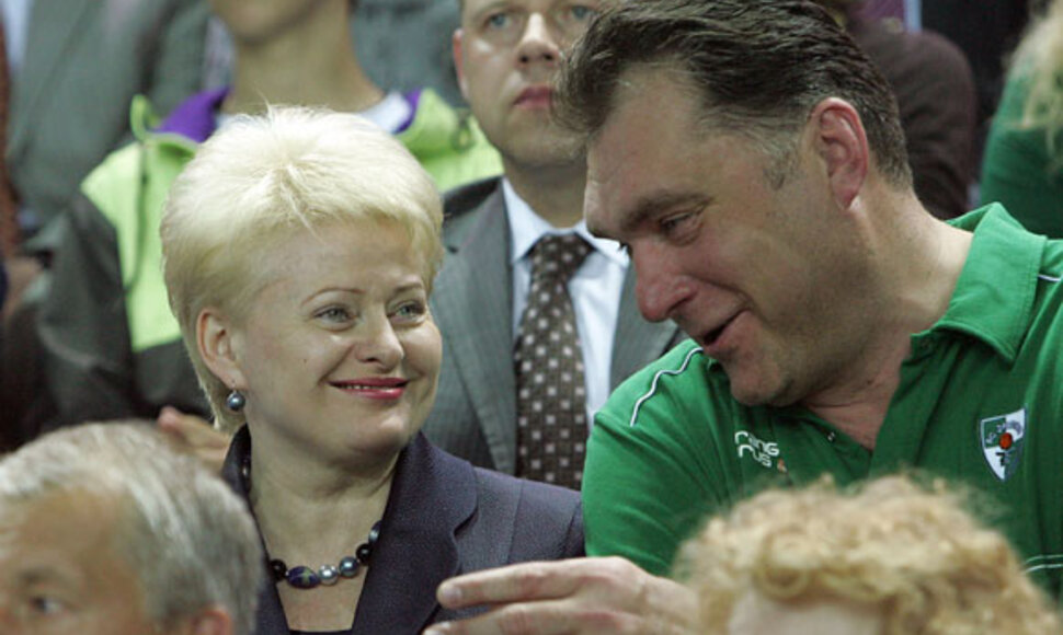 Dalia Grybauskaitė ir Arvydas Sabonis