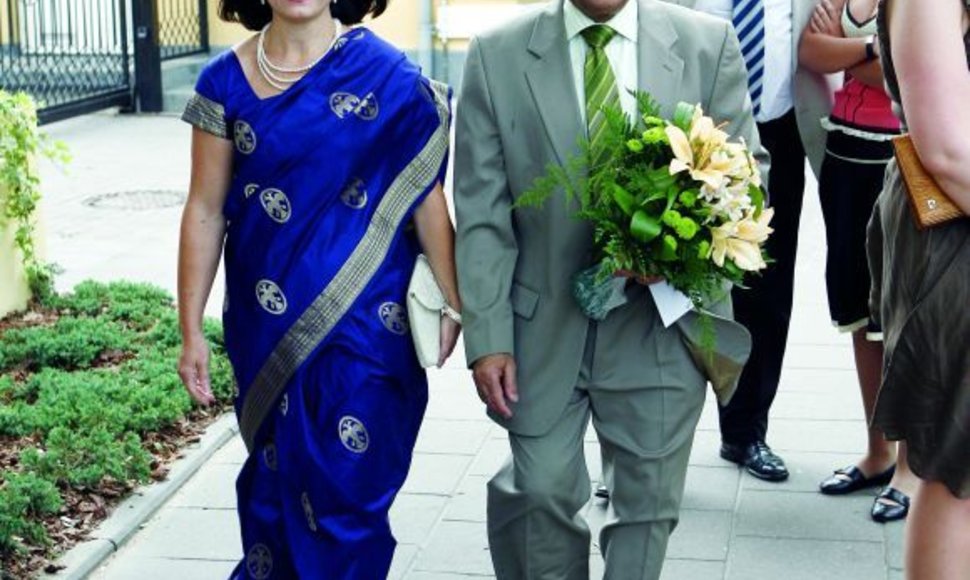 Lina Škutaitė-Chaudhary su vyru Rajinderiu K. Chaudhary