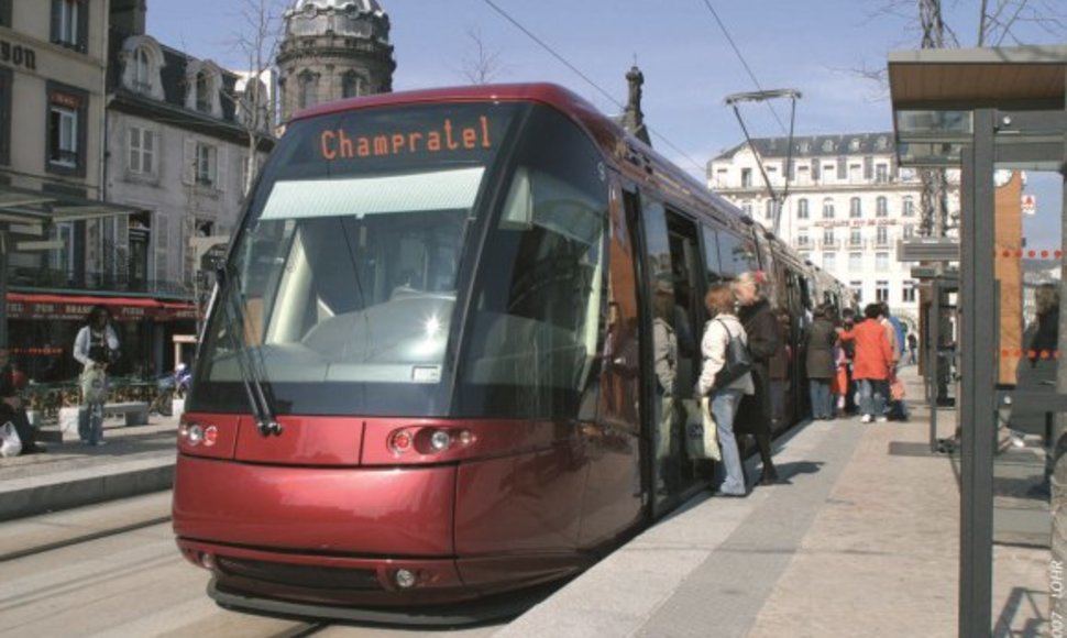 Tokie tramvajai važinėja Klermone-Ferane, viename šalčiausių Prancūzijos miestų.