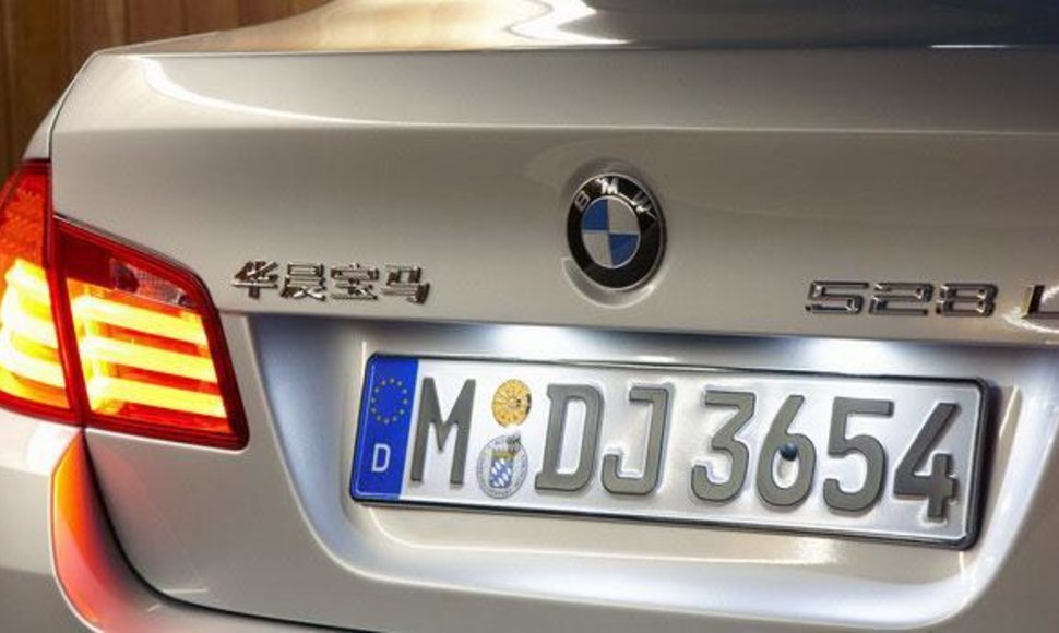 BMW 528Li Kinijos rinkai