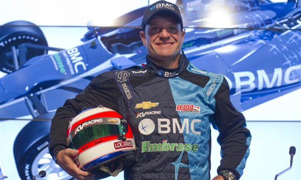 Rubensas Barrichello lenktyniaus „Indycar“