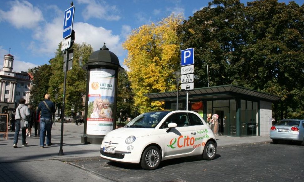 Vilniaus senamiestyje įsteigta nauja „eCito“ automobilių aikštelė