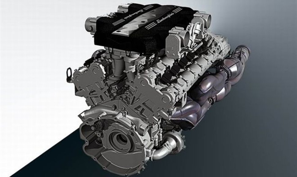 Naujausias „Lamborghini“ V12 variklis