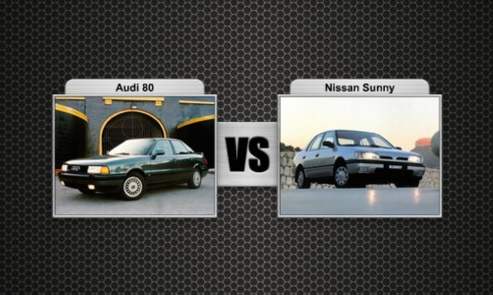 Audi 80 prieš Nissan Sunny