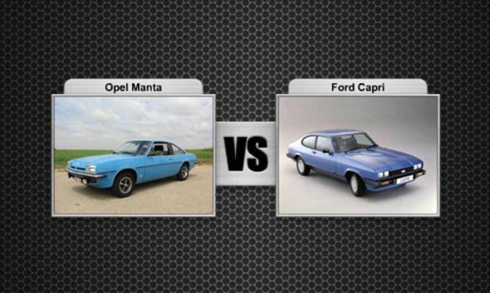 Opel Manta prieš Ford Capri