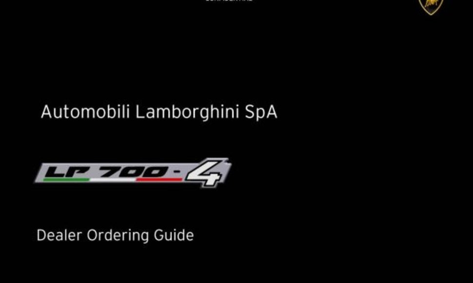 Konfidencialu: „Lamborghini LP700-4“ techniniai parametrai ir įrangos sąrašas