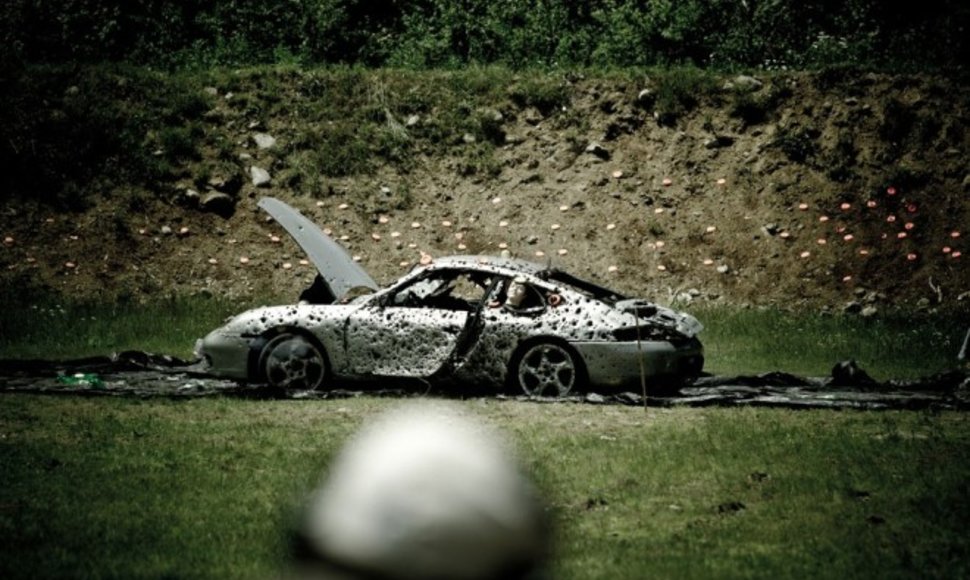 Sušaudytas „Porsche 911“