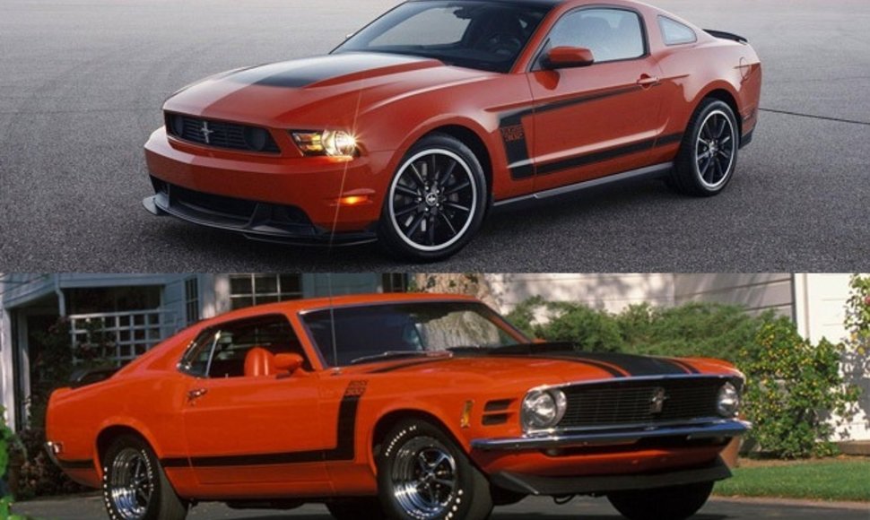 Senas ir naujas „Ford Mustang Boss 302“