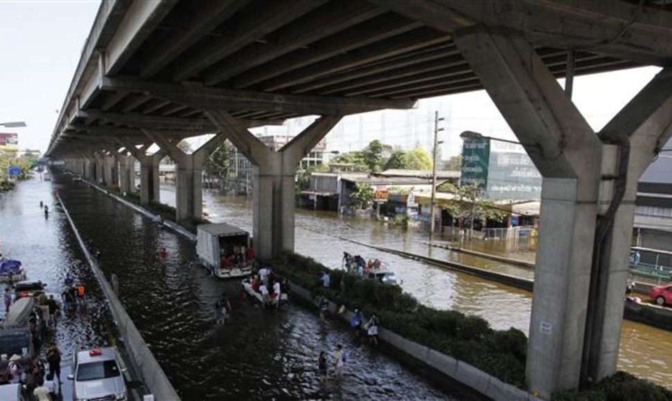 Potvynis Bankoko gatvėse